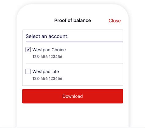 Westpac proof of balance 2022